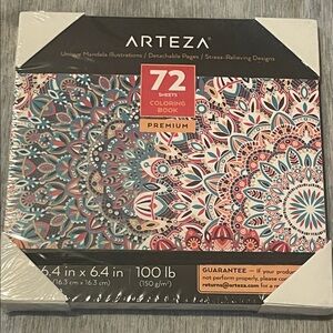 Arteza 72-Sheet Mandala Coloring Book - Multicolor